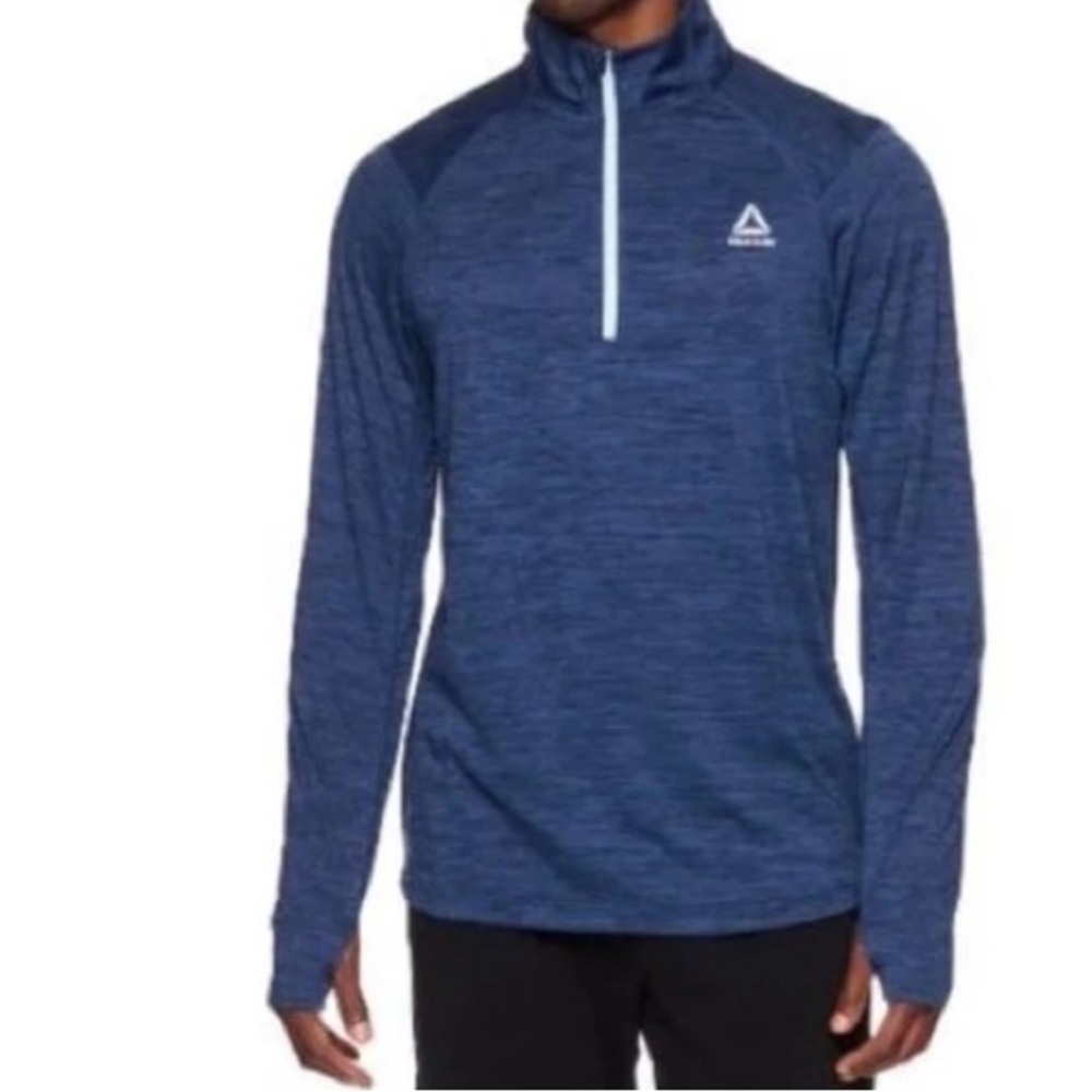 Reebok Men's Trail Quarter Zip Pullover Sweatshirt Blue or Navy Size Vary NWT